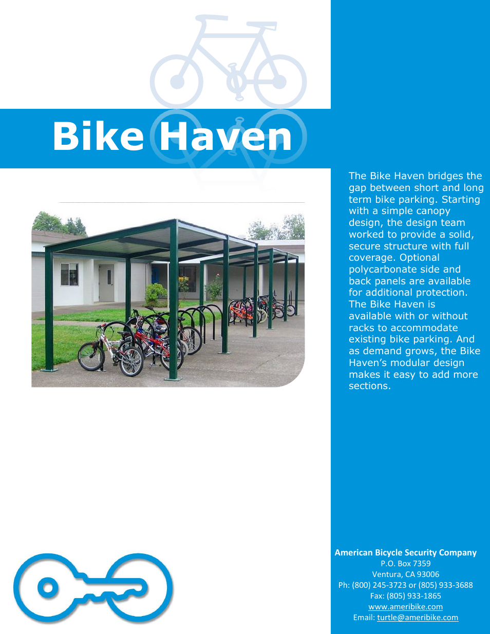 American Bicycle Security Company Bike Haven User Manual | 6 pages