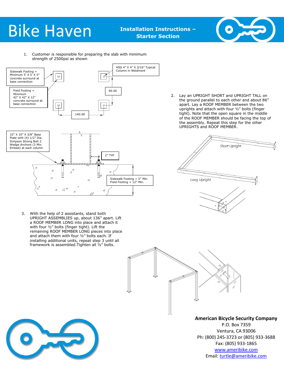 Bike haven, American bicycle security company | American Bicycle Security Company Bike Haven User Manual | Page 4 / 6