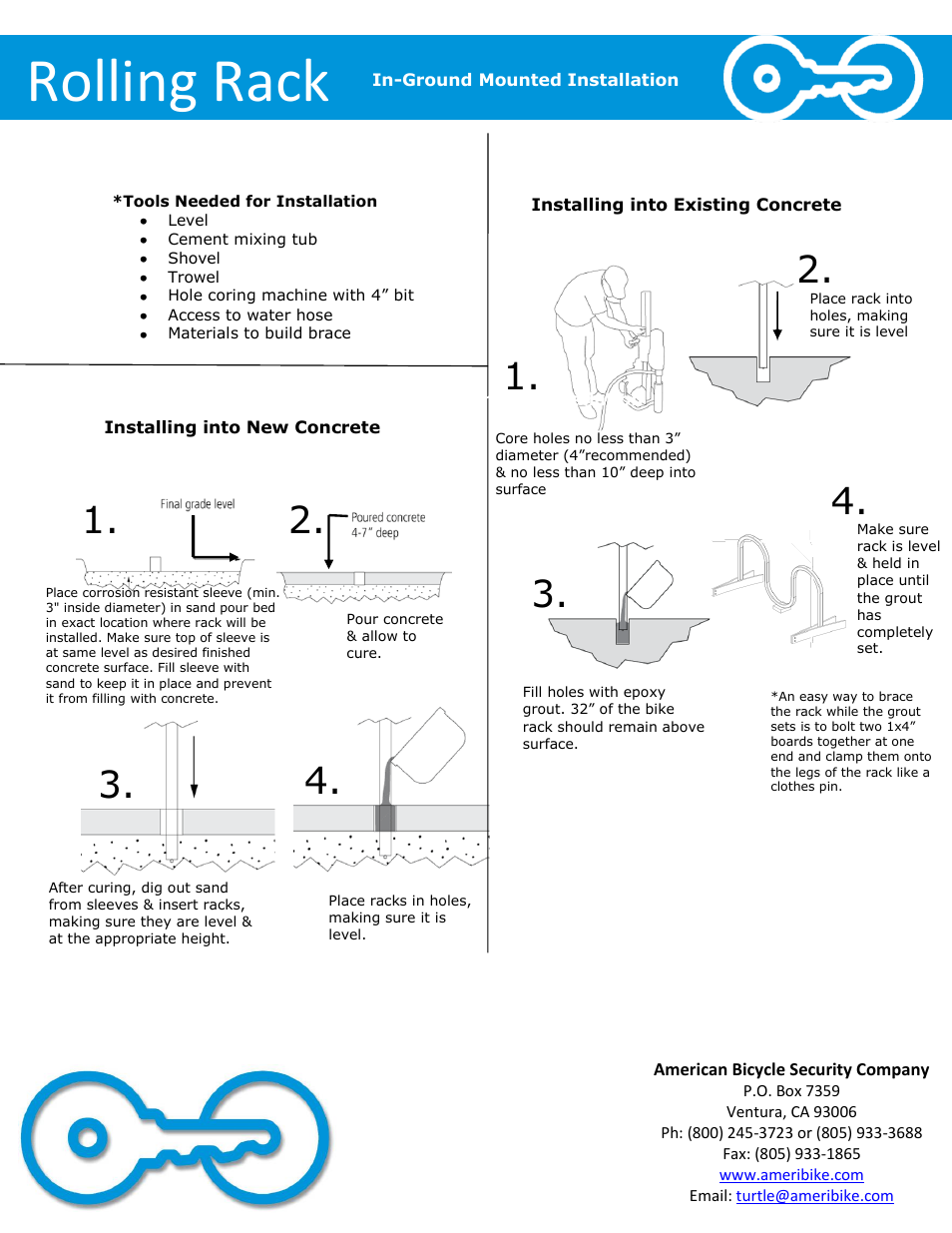 Rolling rack | American Bicycle Security Company Broadway User Manual | Page 4 / 4