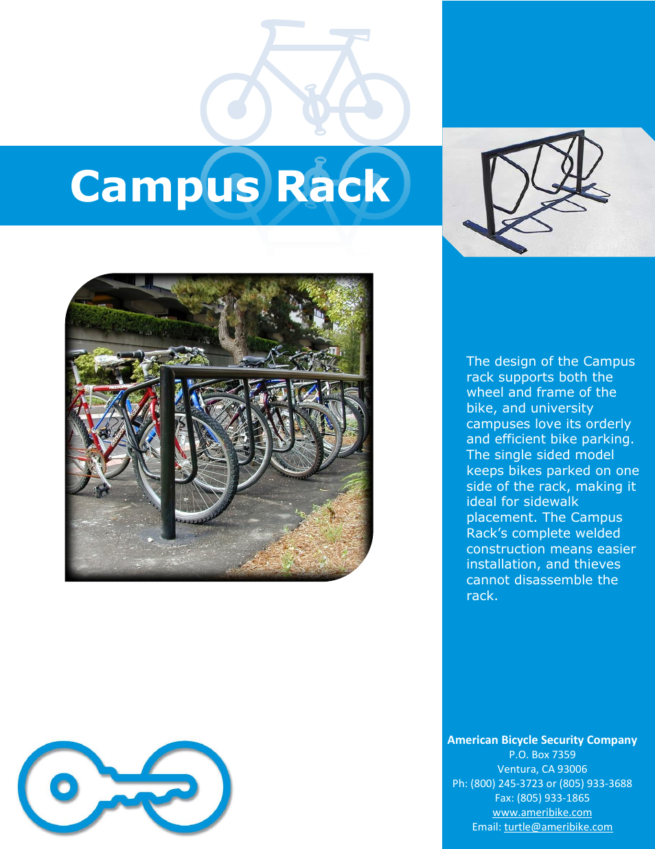 American Bicycle Security Company Campus Rack User Manual | 4 pages