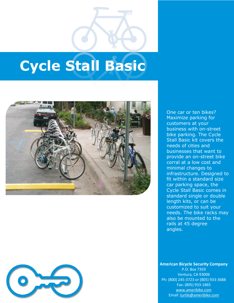 American Bicycle Security Company Cycle Stall Basic User Manual | 4 pages