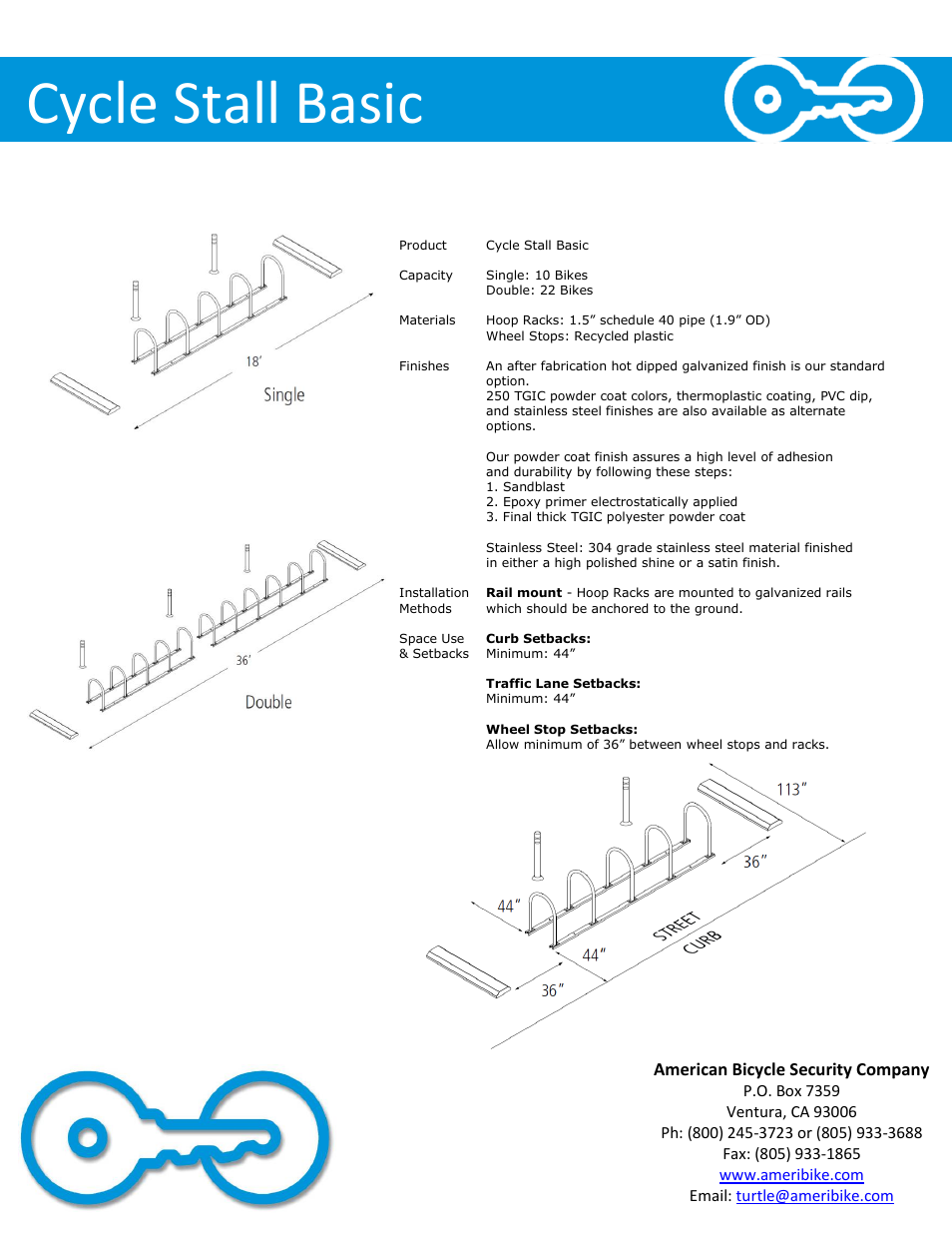 Cycle stall basic, American bicycle security company | American Bicycle Security Company Cycle Stall Basic User Manual | Page 2 / 4