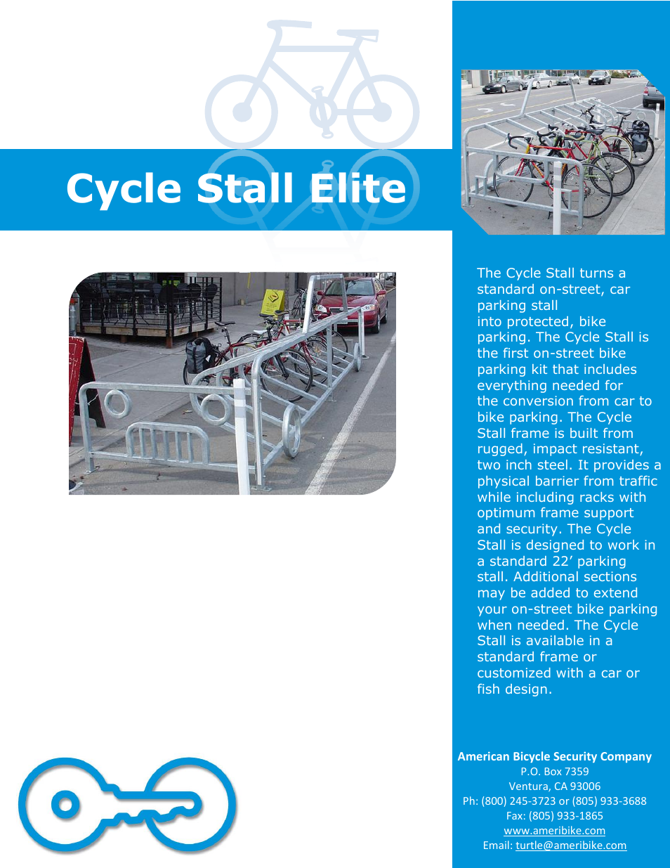 American Bicycle Security Company Cycle Stall Elite User Manual | 4 pages