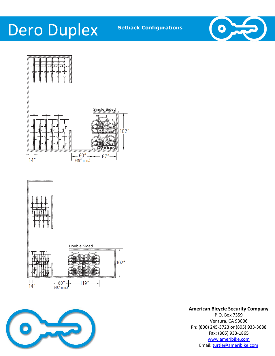 Dero duplex | American Bicycle Security Company Dero Duplex User Manual | Page 3 / 5