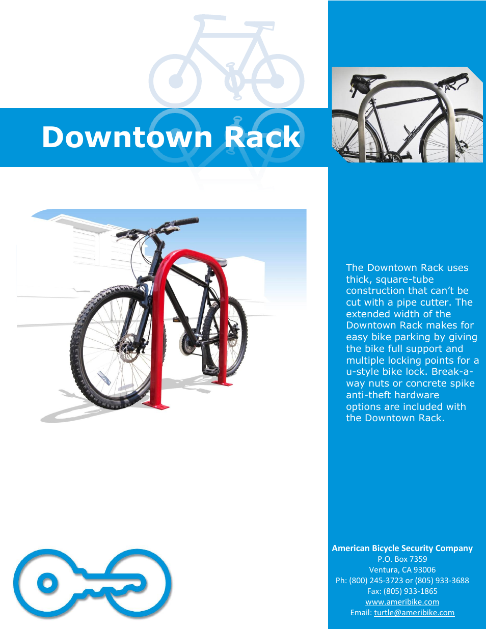 American Bicycle Security Company Downtown User Manual | 5 pages