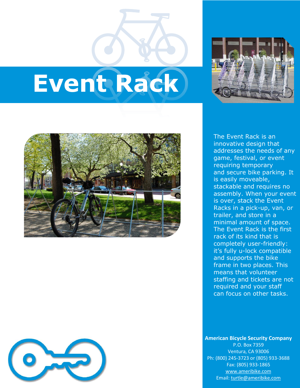 American Bicycle Security Company Event Rack User Manual | 2 pages