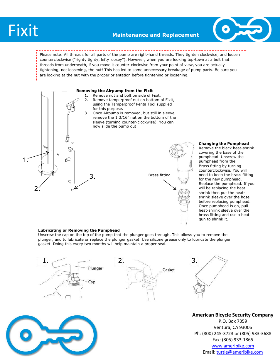Fixit | American Bicycle Security Company Fixit User Manual | Page 4 / 5