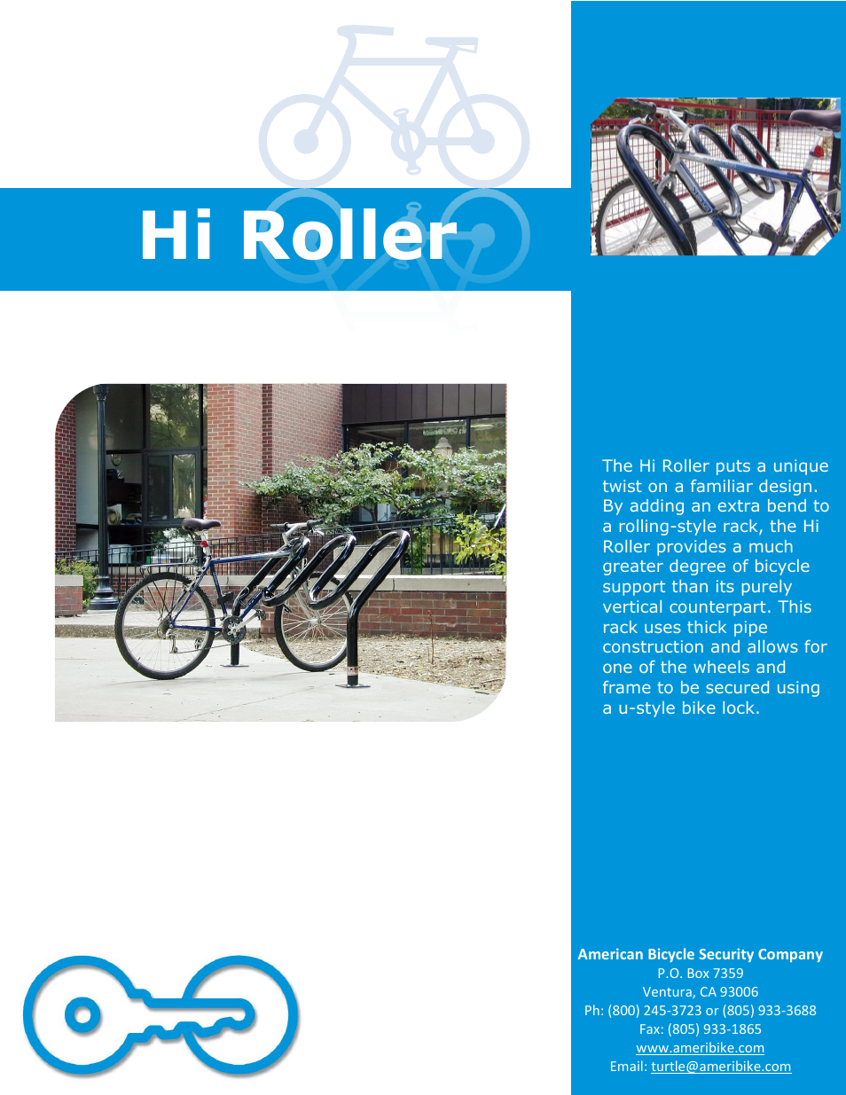 American Bicycle Security Company Hi Roller User Manual | 4 pages