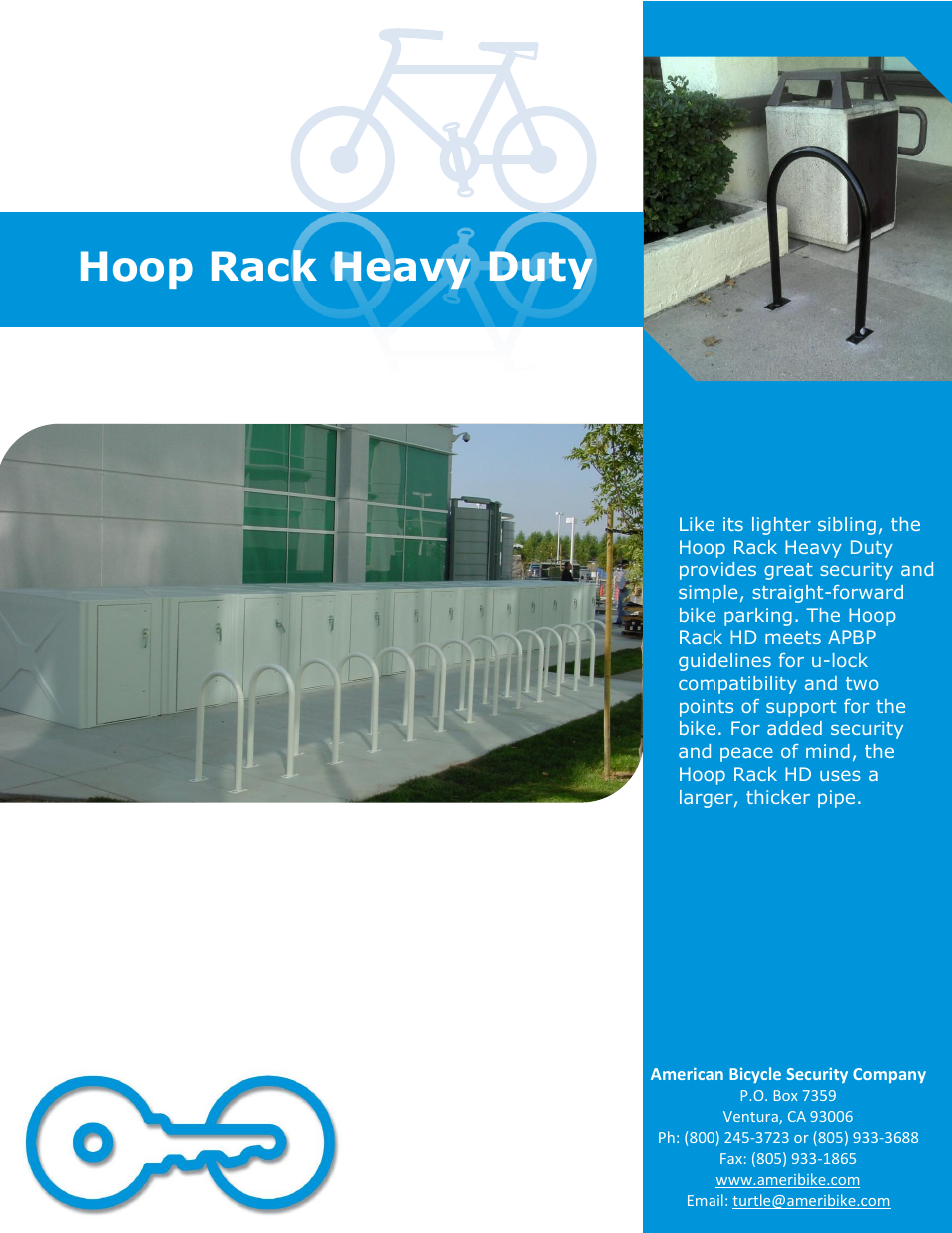 American Bicycle Security Company Hoop Rack Heavy Duty User Manual | 5 pages
