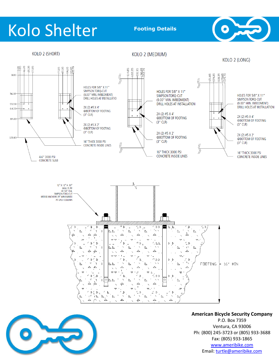 Kolo shelter | American Bicycle Security Company Kolo User Manual | Page 4 / 8