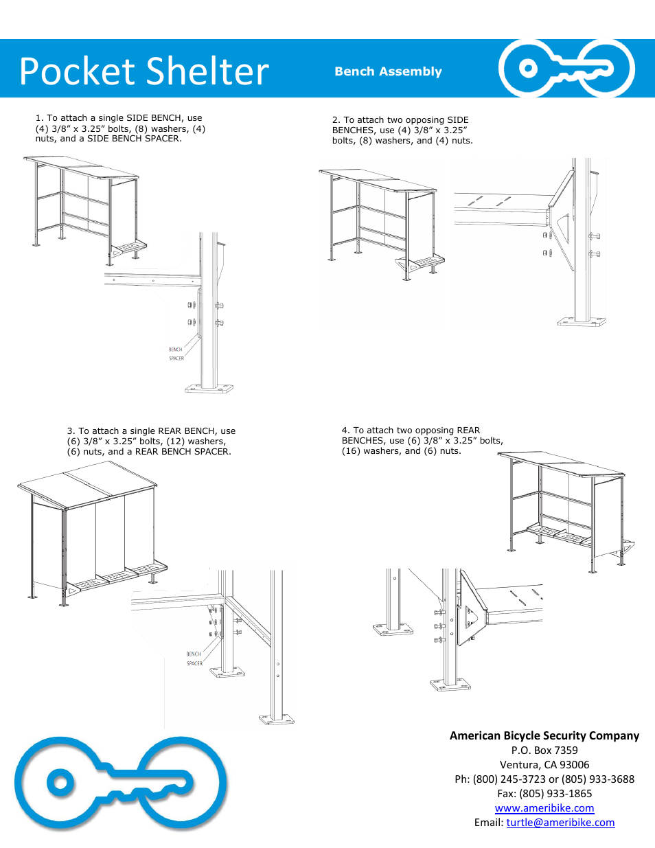 Pocket shelter | American Bicycle Security Company Pocket Shelter User Manual | Page 10 / 10