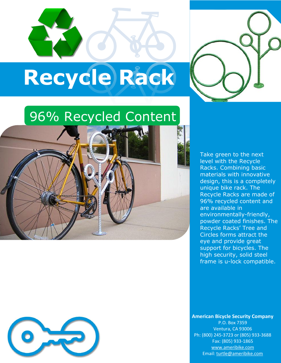 American Bicycle Security Company Recycle Rack User Manual | 4 pages