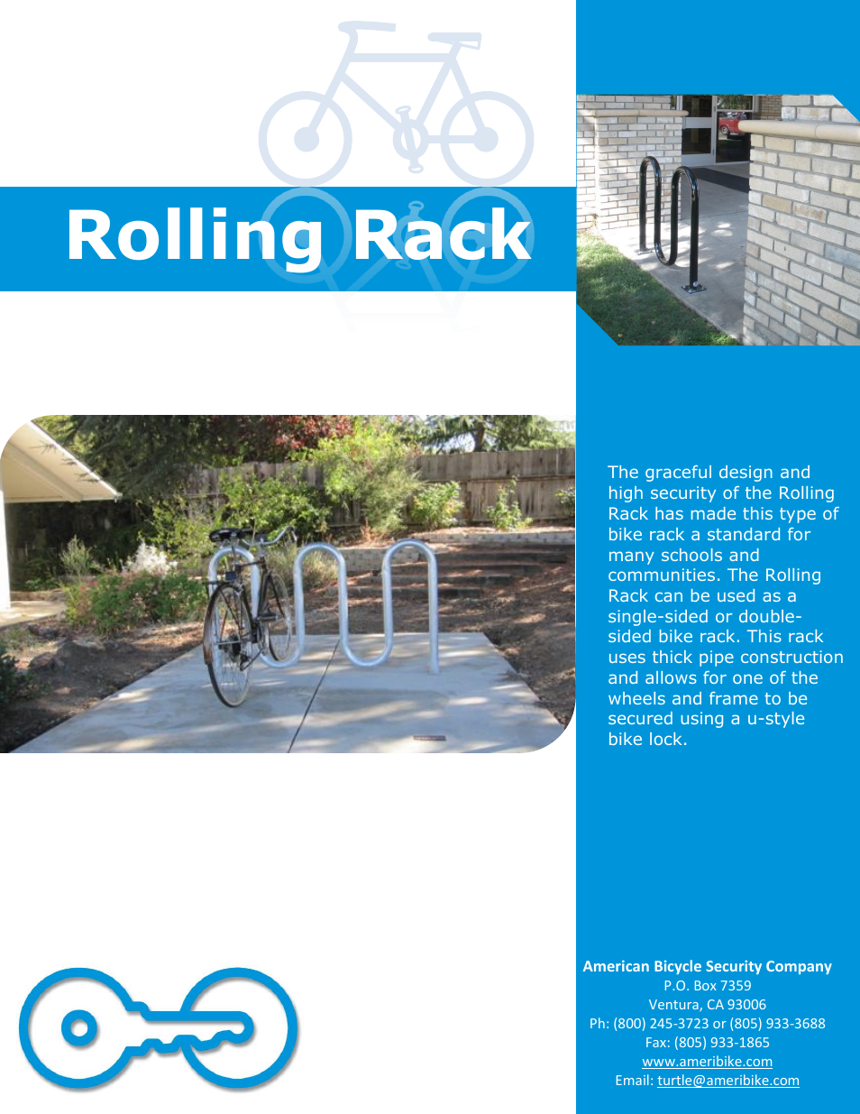 American Bicycle Security Company Rolling Rack User Manual | 4 pages