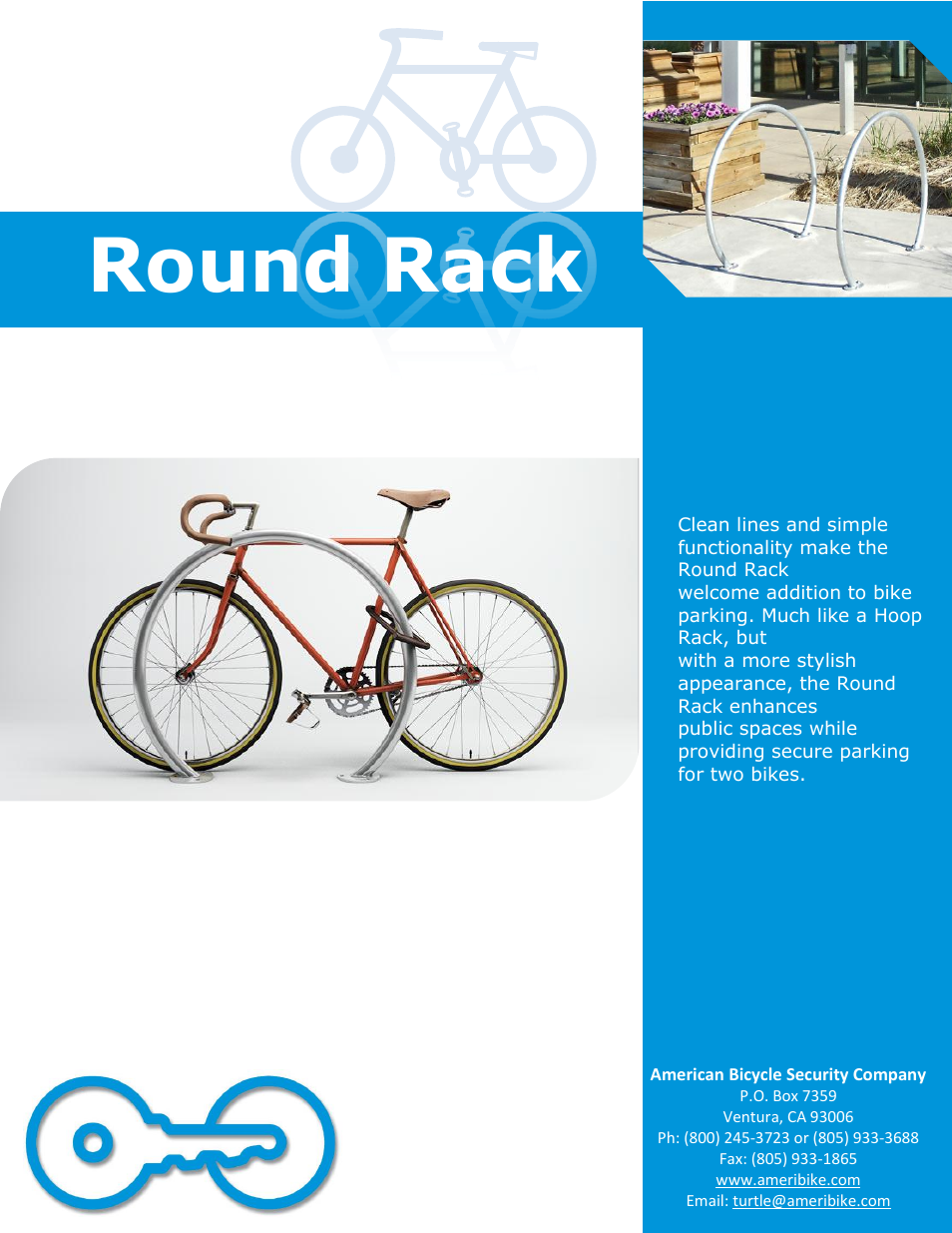 American Bicycle Security Company Round Rack User Manual | 4 pages