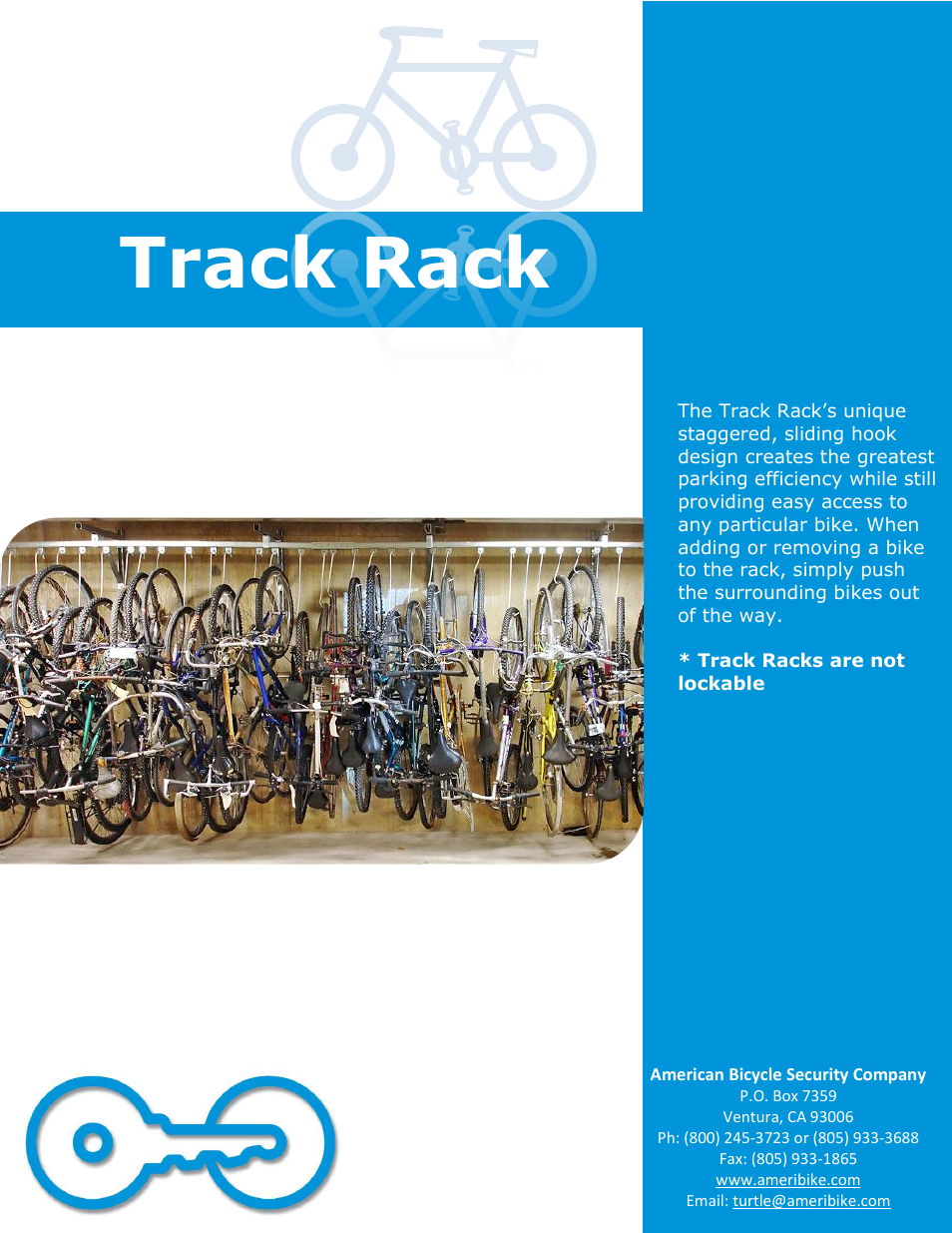 American Bicycle Security Company Track Rack User Manual | 8 pages