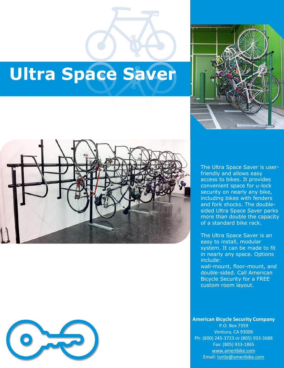 American Bicycle Security Company Ultra Space Saver User Manual | 6 pages