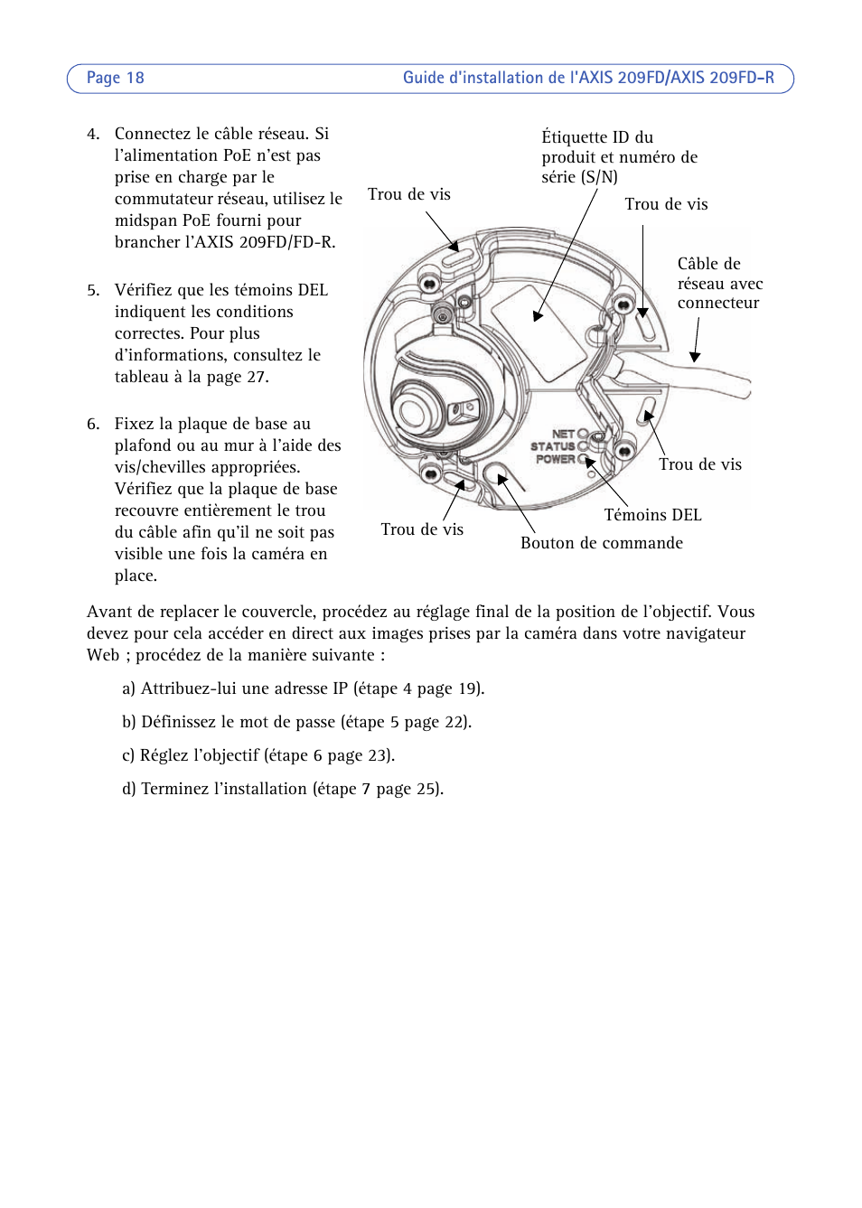 Axis Communications 209FD/FD-R User Manual | Page 18 / 71