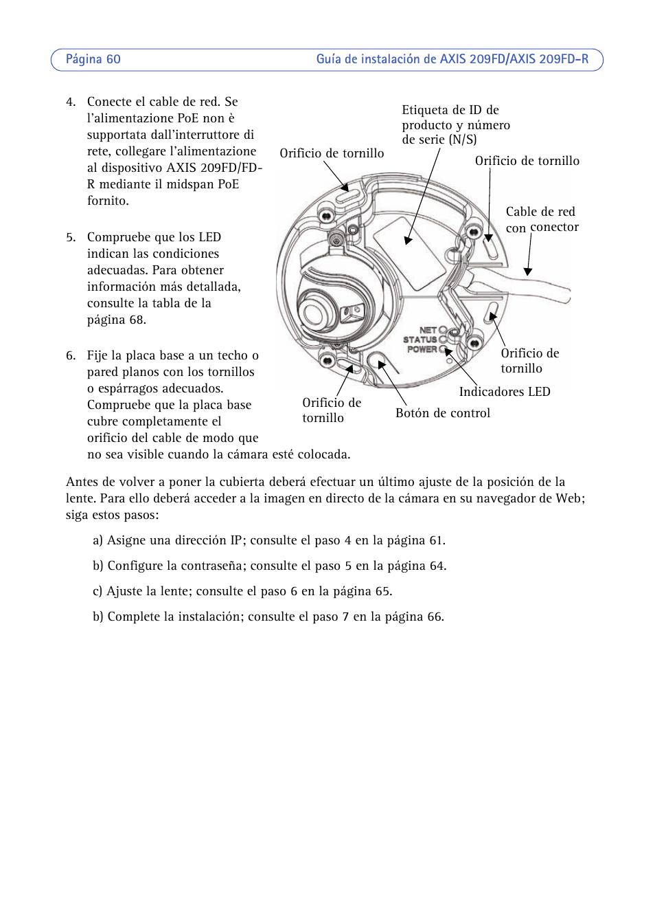 Axis Communications 209FD/FD-R User Manual | Page 60 / 71