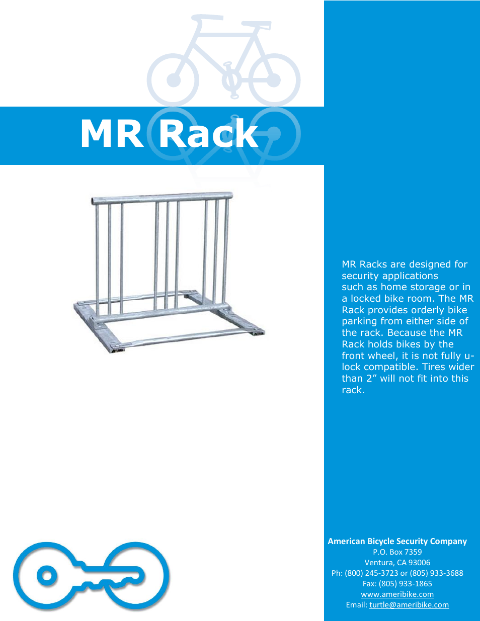 American Bicycle Security Company MR Series User Manual | 3 pages