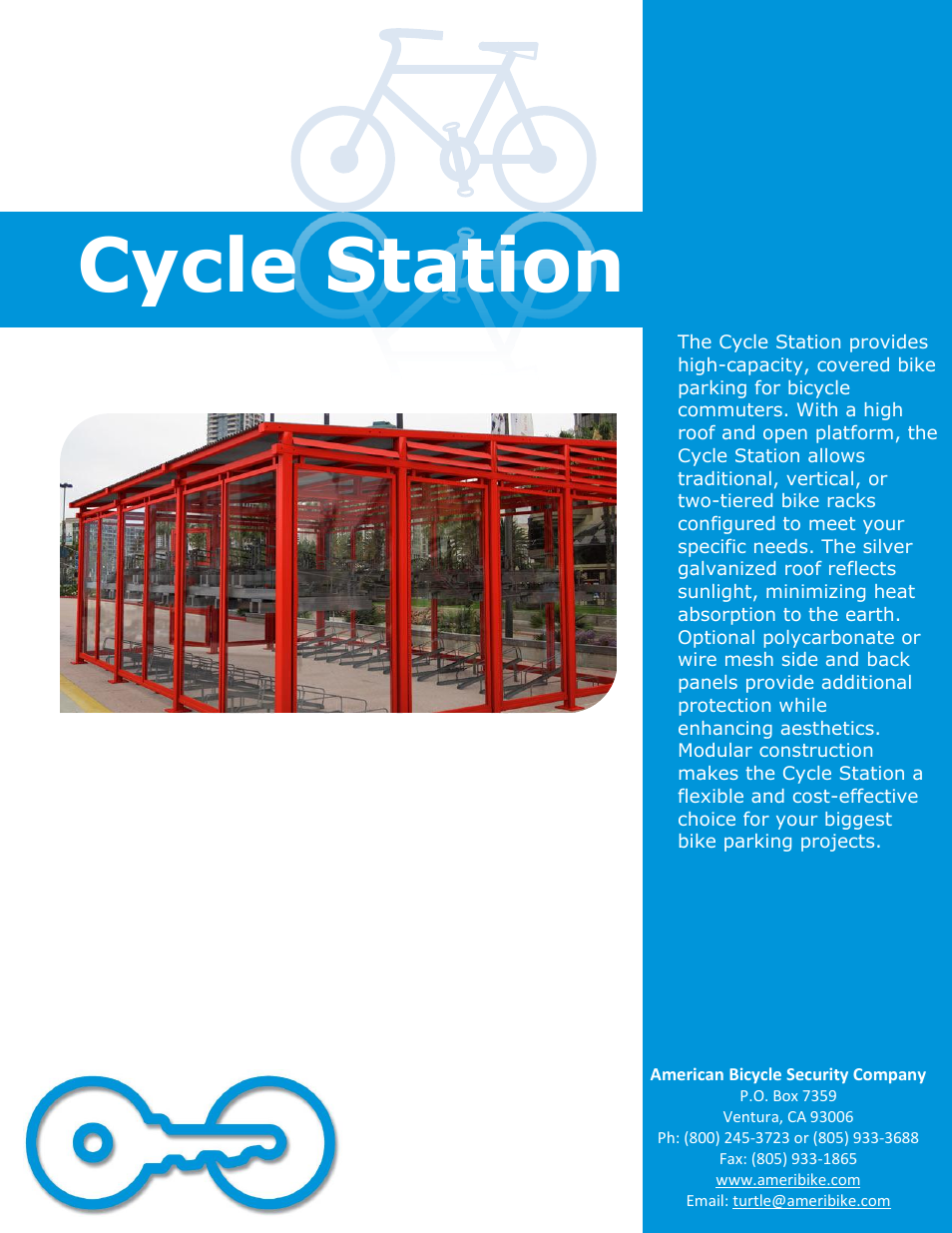 American Bicycle Security Company Cycle Station User Manual | 7 pages