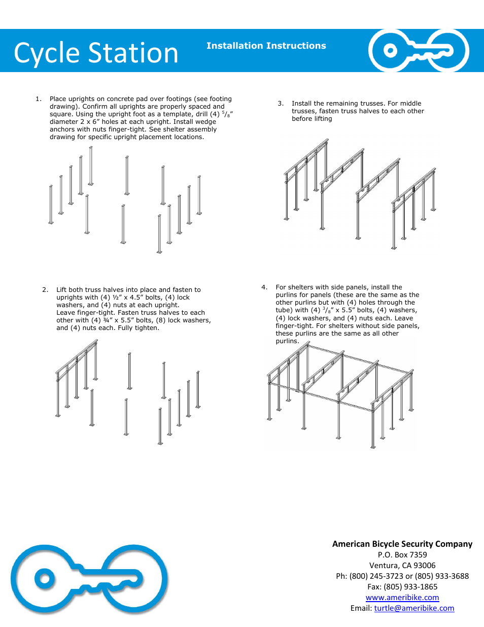 Cycle station | American Bicycle Security Company Cycle Station User Manual | Page 5 / 7