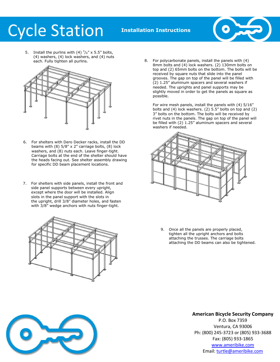 Cycle station, American bicycle security company | American Bicycle Security Company Cycle Station User Manual | Page 6 / 7