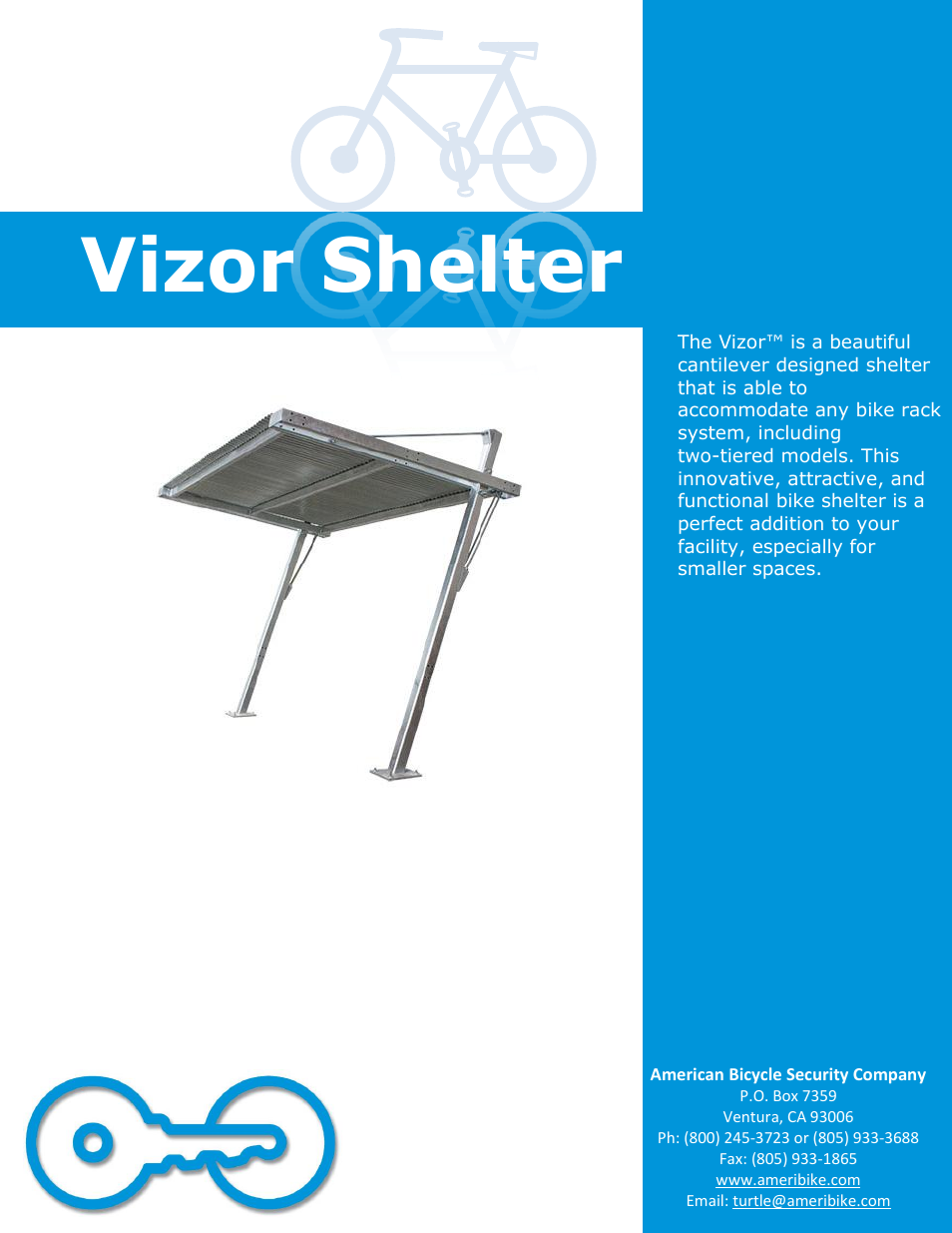 American Bicycle Security Company Vizor Shelter User Manual | 7 pages