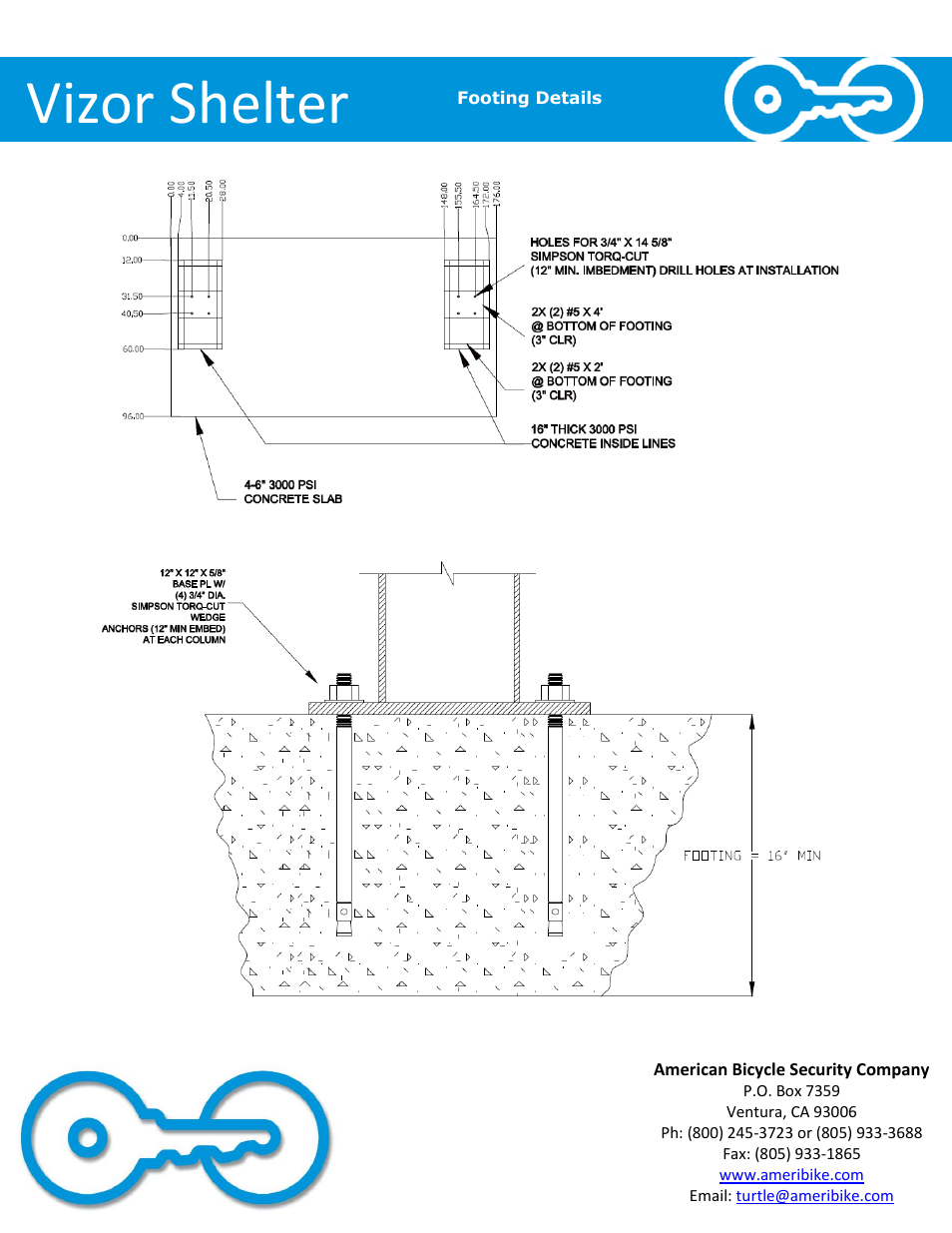 Vizor shelter | American Bicycle Security Company Vizor Shelter User Manual | Page 4 / 7