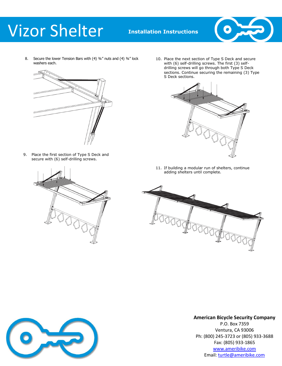 Vizor shelter | American Bicycle Security Company Vizor Shelter User Manual | Page 7 / 7