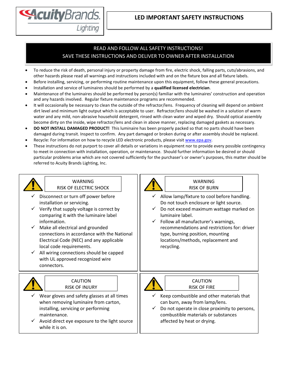 American Electric Lighting IM-366 User Manual | 5 pages