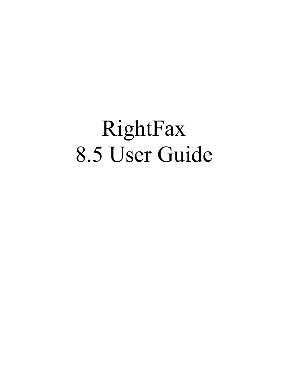 Axis Communications RightFax 8.5 User Manual | 20 pages