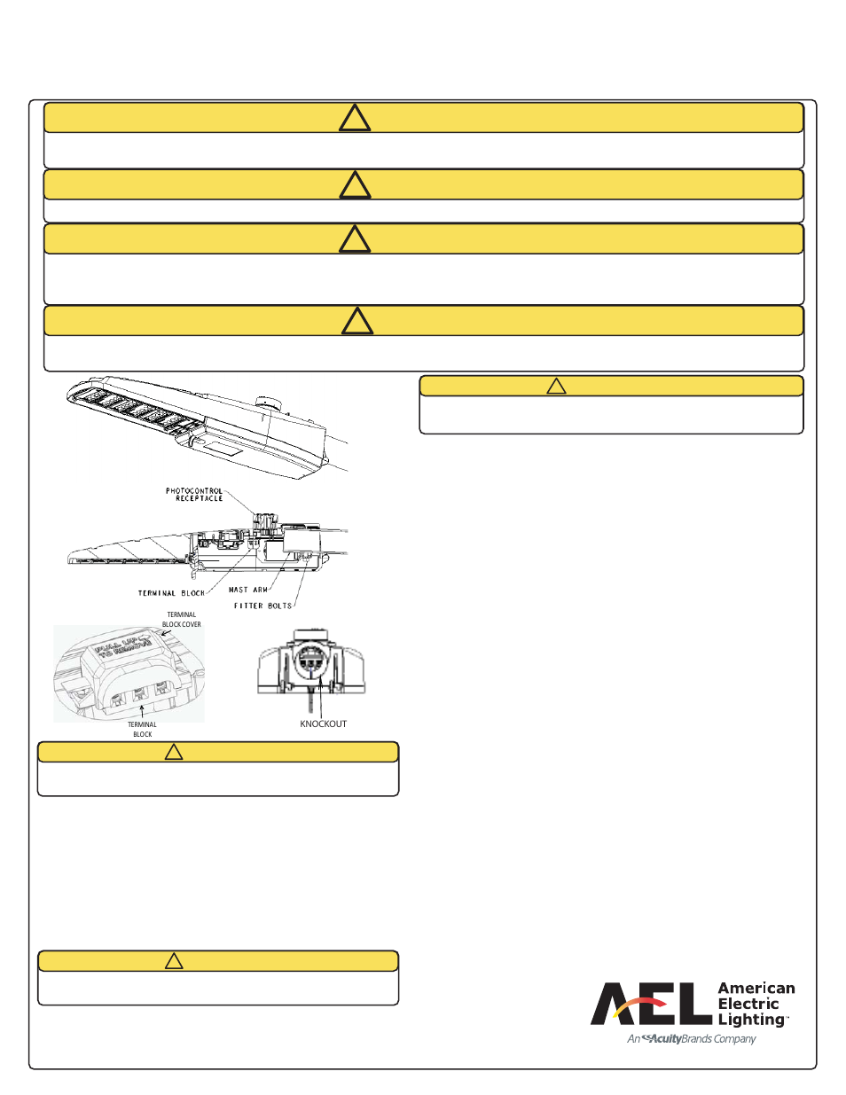 American Electric Lighting ATB0 User Manual | 2 pages