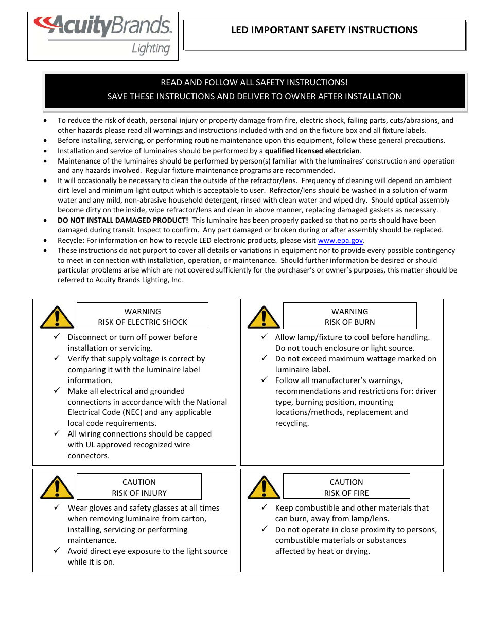 American Electric Lighting Autobahn ATBS User Manual | 3 pages