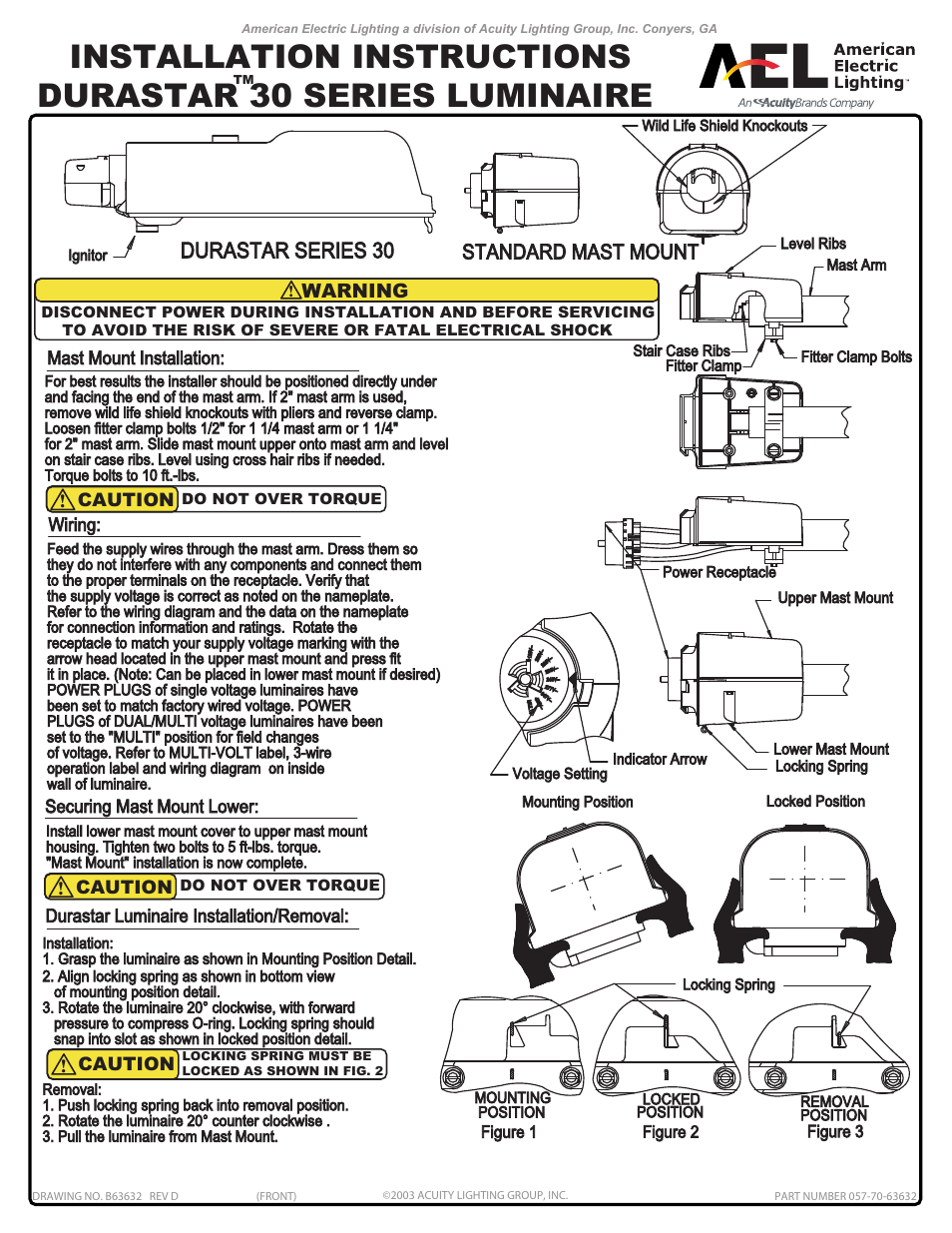 American Electric Lighting 30 new User Manual | 2 pages