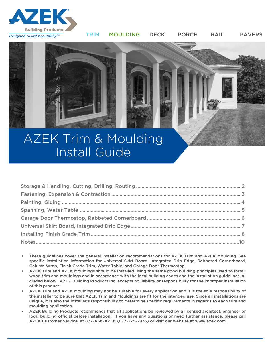 AZEK Trim & Moulding EN User Manual | 12 pages