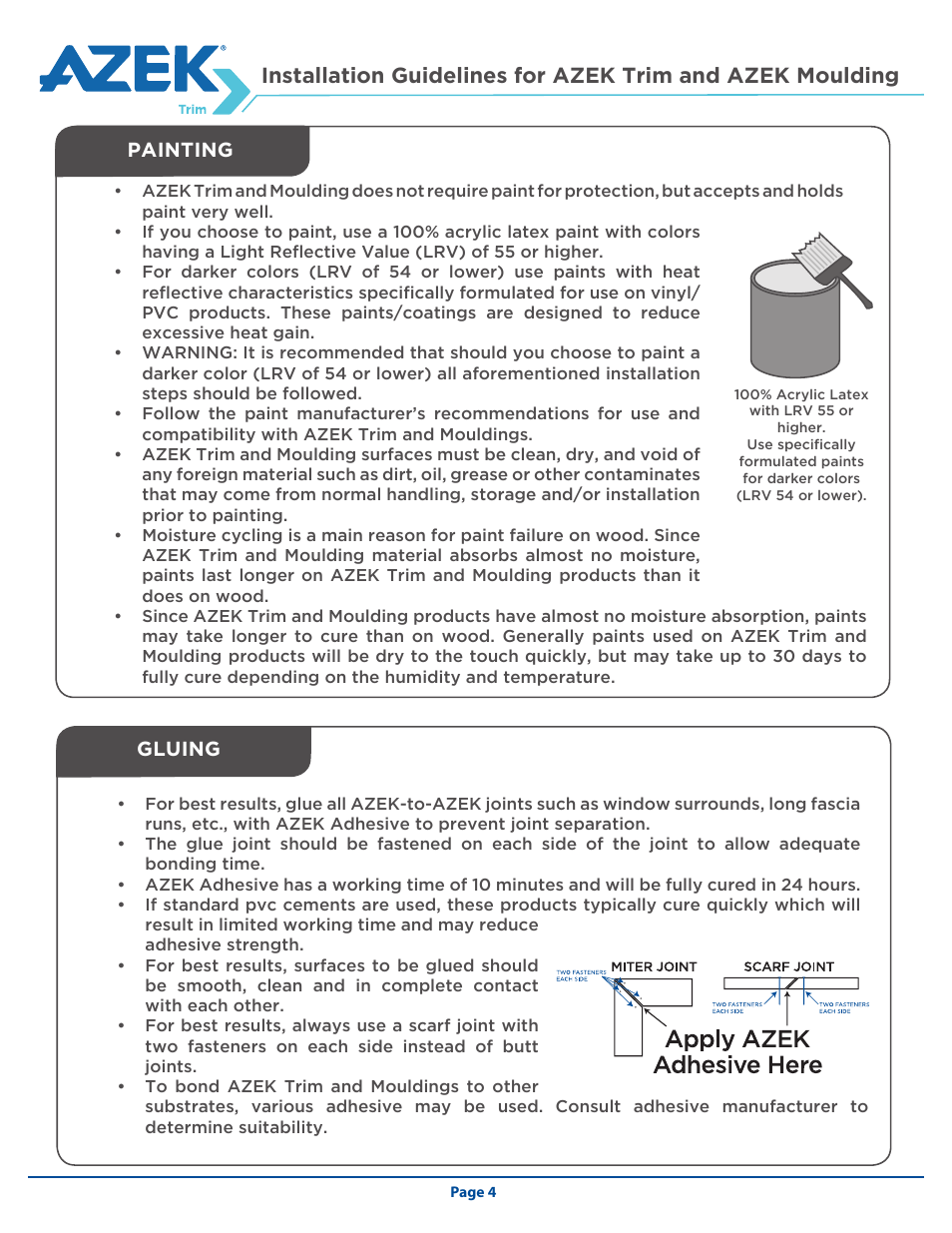 AZEK Trim & Moulding EN User Manual | Page 4 / 12