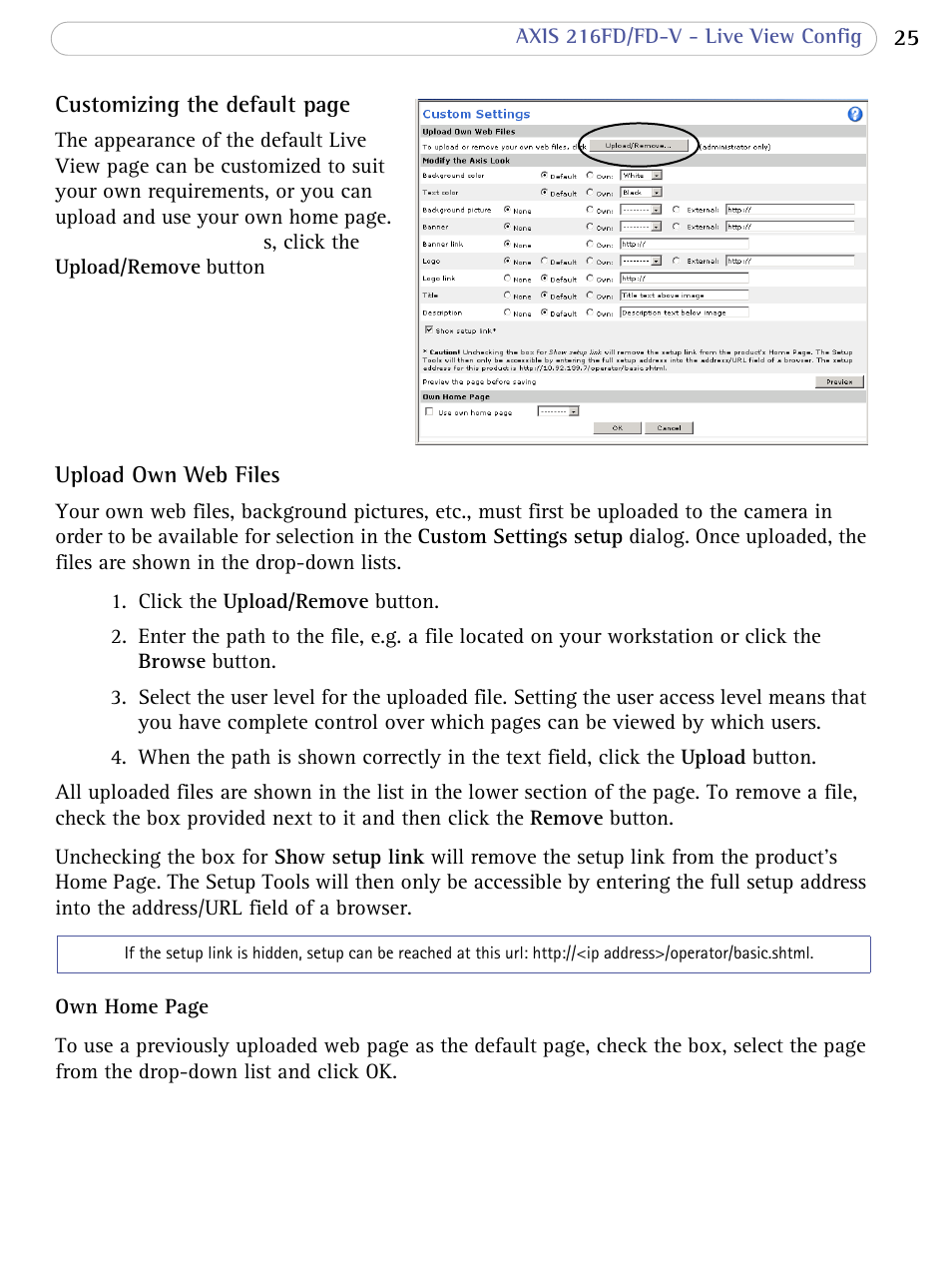 Html exam | Axis Communications 216FD/FD-V User Manual | Page 25 / 64