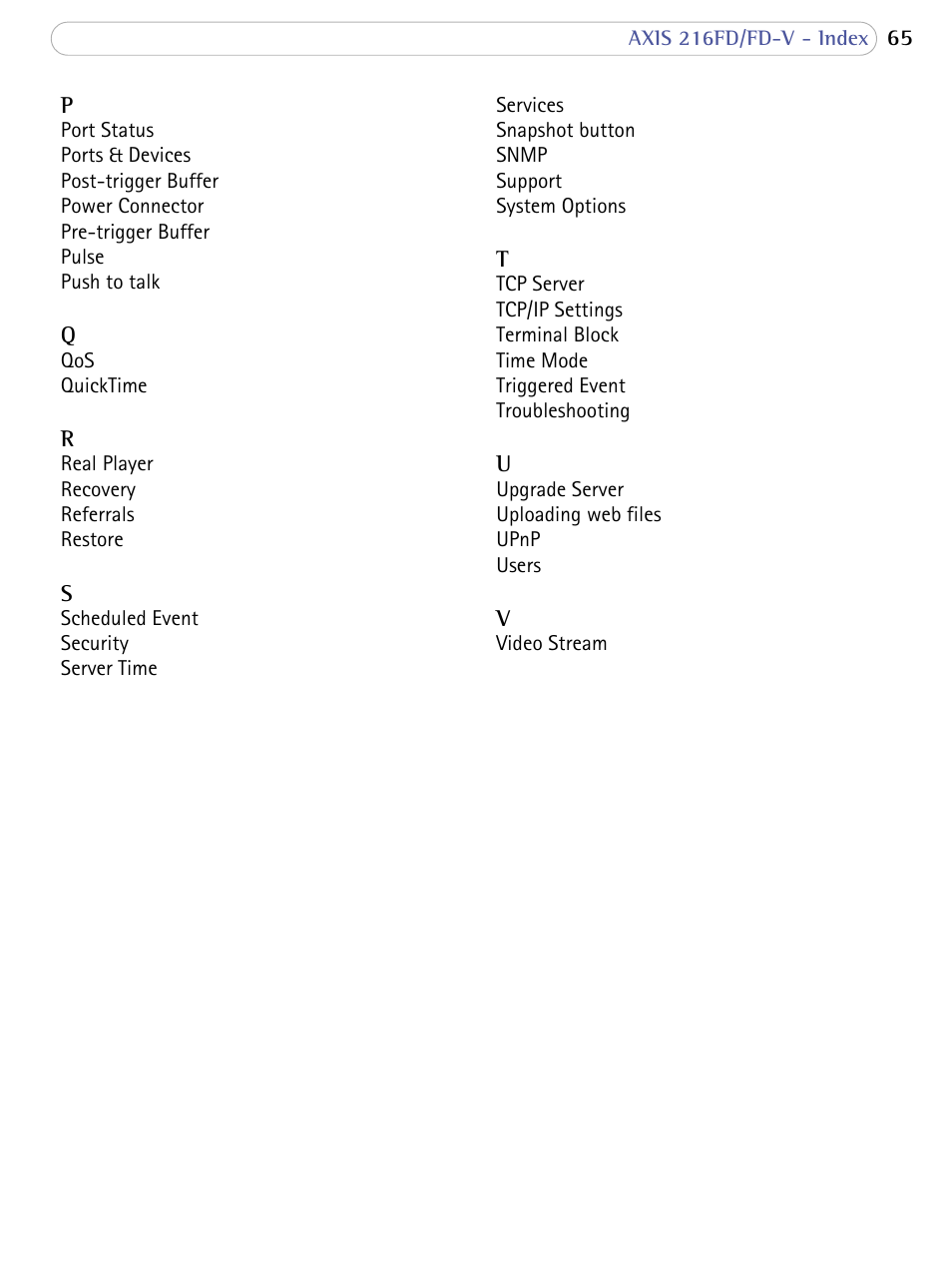 Axis Communications 216FD/FD-V User Manual | Page 64 / 64