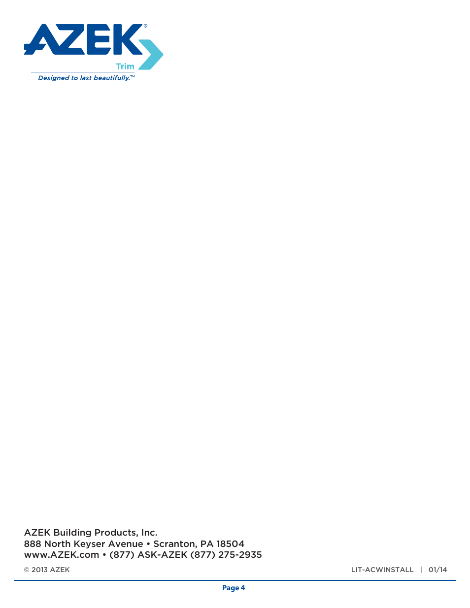 AZEK Column Wrap User Manual | Page 4 / 4