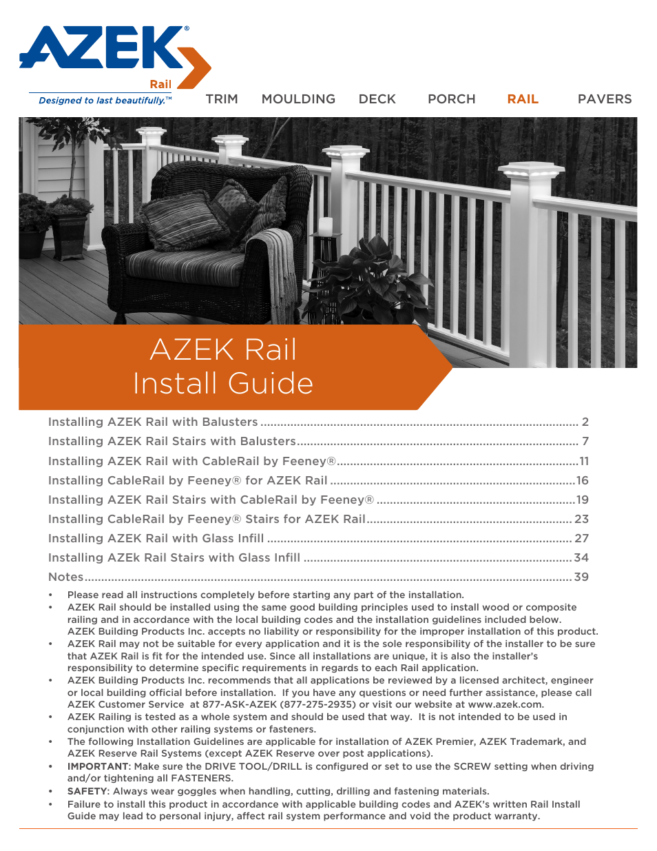 AZEK Rail User Manual | 40 pages