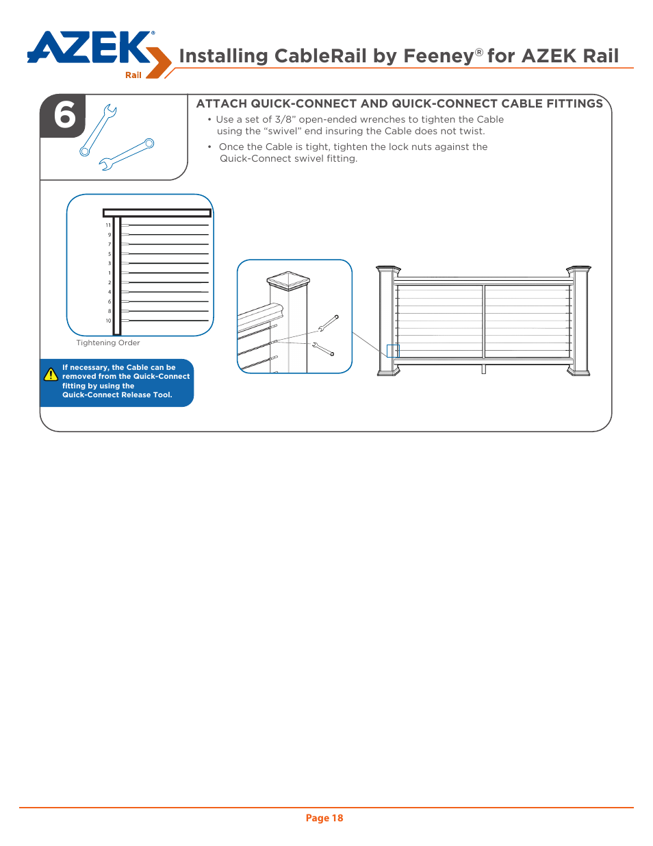 Installing cablerail by feeney, For azek rail | AZEK Rail User Manual | Page 18 / 40