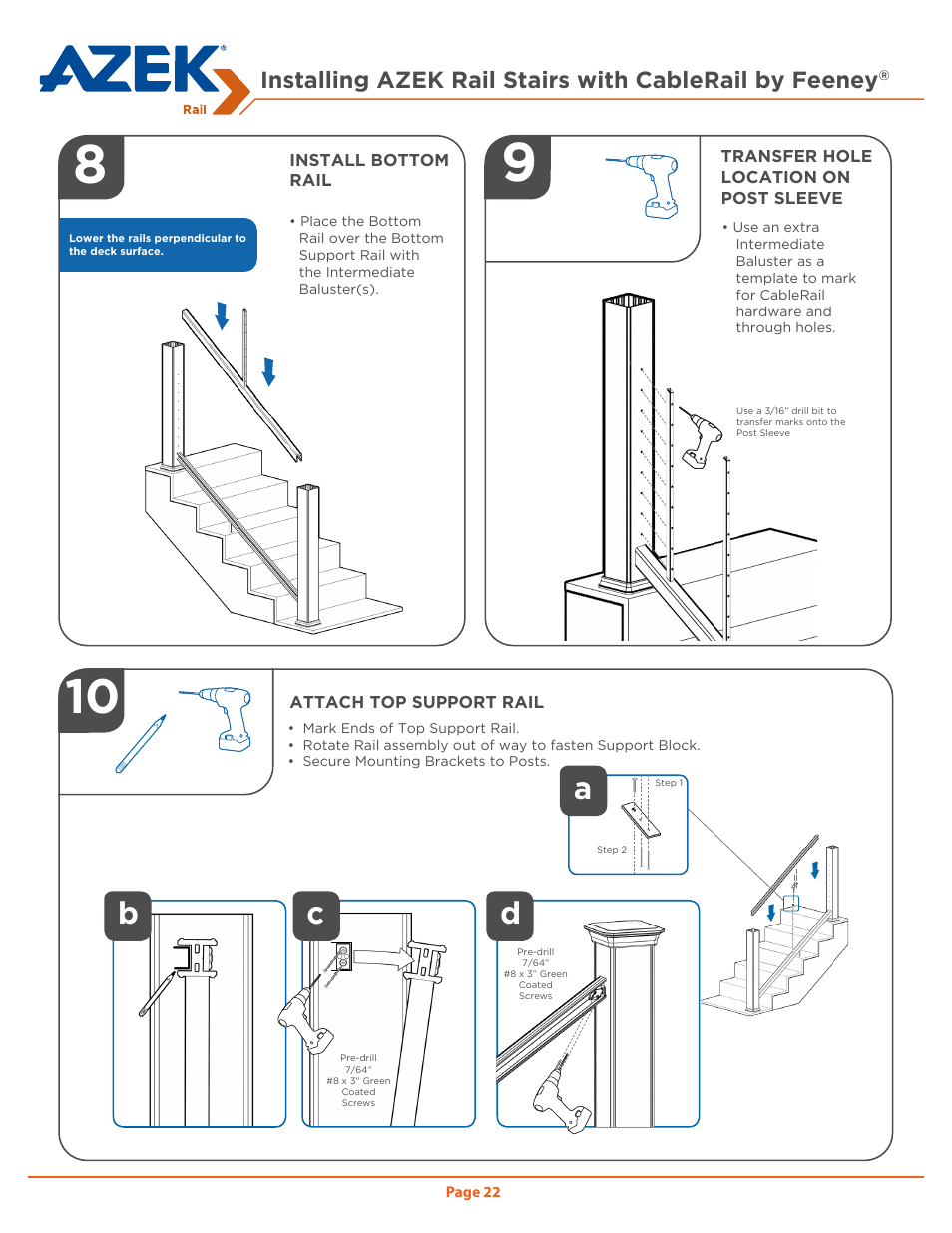 Bc d | AZEK Rail User Manual | Page 22 / 40
