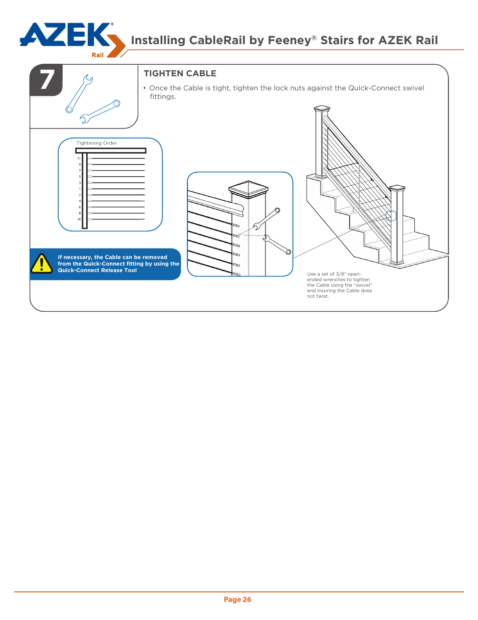 Installing cablerail by feeney, Stairs for azek rail | AZEK Rail User Manual | Page 26 / 40