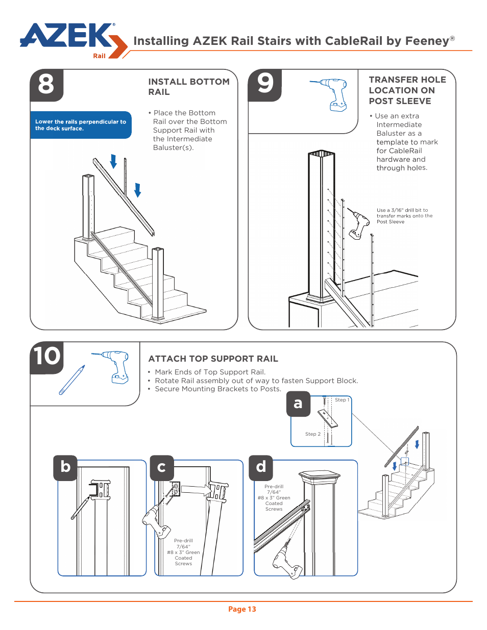 Bc d | AZEK Rail User Manual | Page 13 / 20