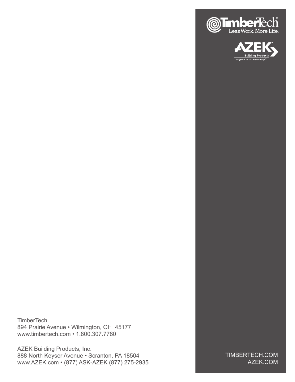 AZEK Rail User Manual | Page 4 / 4
