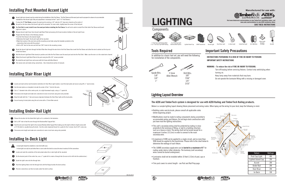 AZEK TT-AZ User Manual | 2 pages