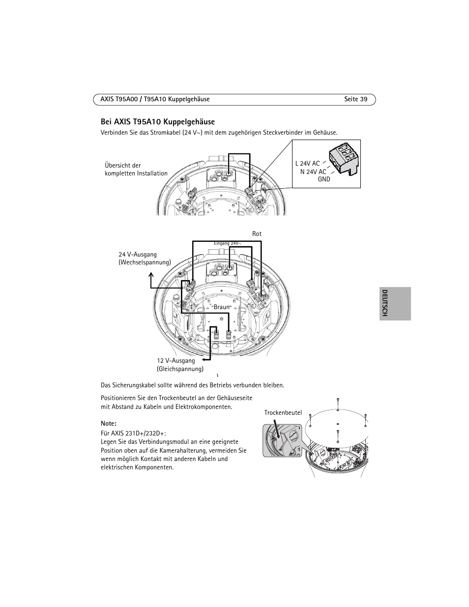 Axis Communications AXIS T95A10 User Manual | Page 39 / 73