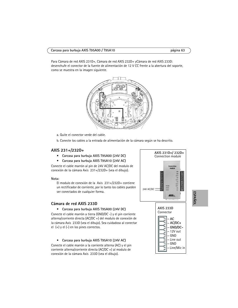 Axis Communications AXIS T95A10 User Manual | Page 63 / 73
