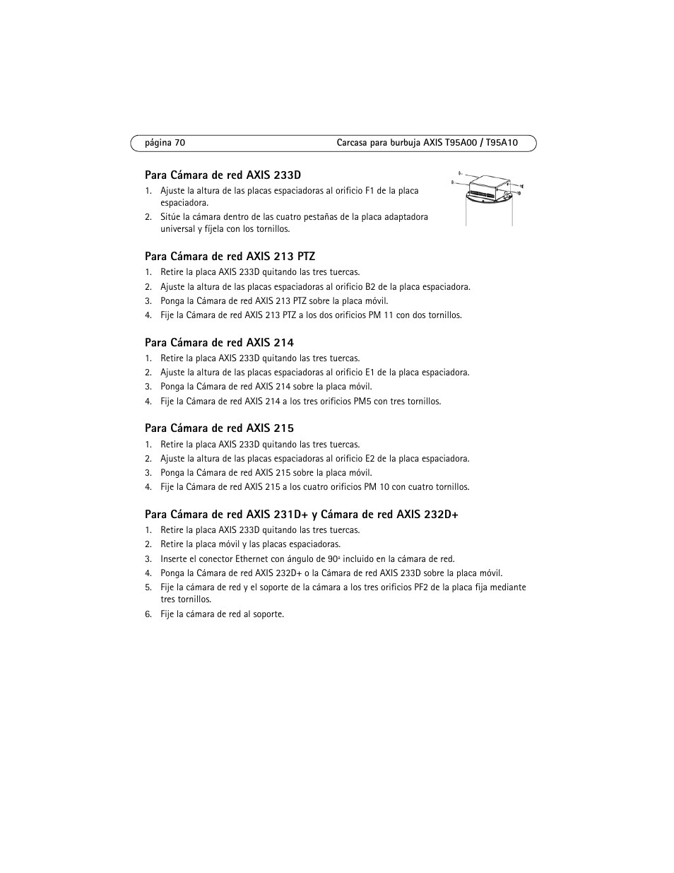 Axis Communications AXIS T95A10 User Manual | Page 70 / 73