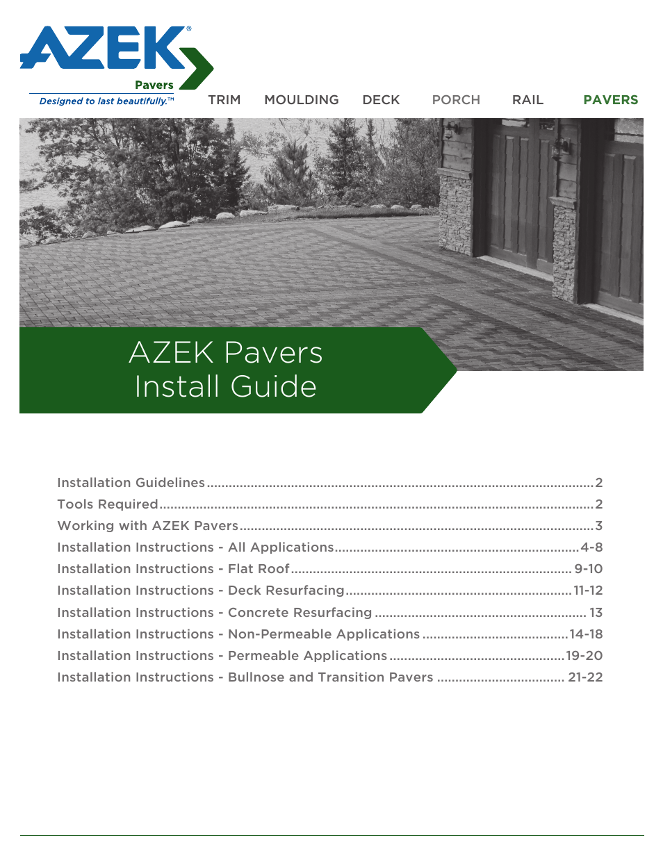 AZEK Pavers User Manual | 24 pages